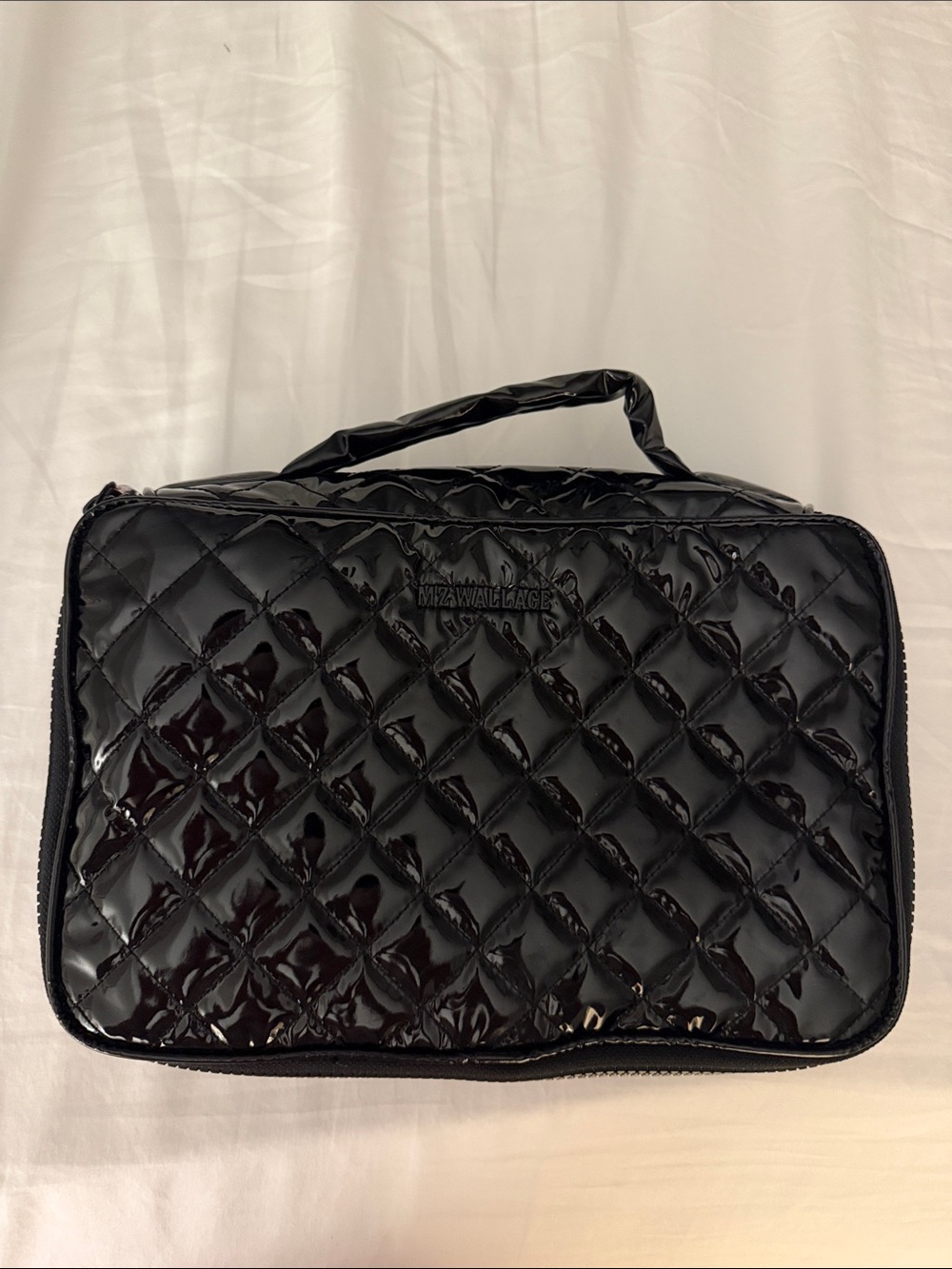 MZ Wallace Shiny Black Toiletry Bag